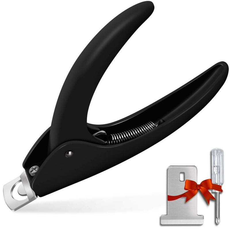 GA&EN Black Adjustable Artificial Acrylic Fake Nail False Nail Tip Clipper Cutter Trimmer Manicure Pedicure Sharp Blade Clip Tool For Salon Home Nail Art Beauty Design DIY - Image 1